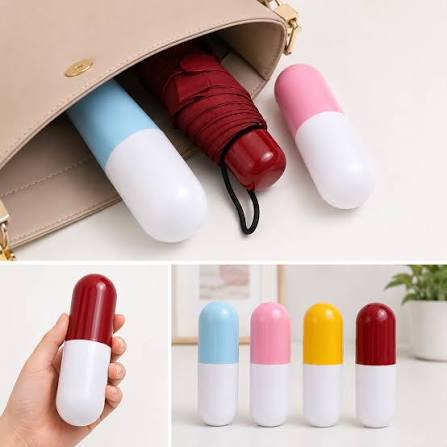 Mini Capsule Shaped Tree Design Parapluie Payung Sombrillas Paraguas Folding Capsule Umbrella Yellow With Logo Prints Capsule