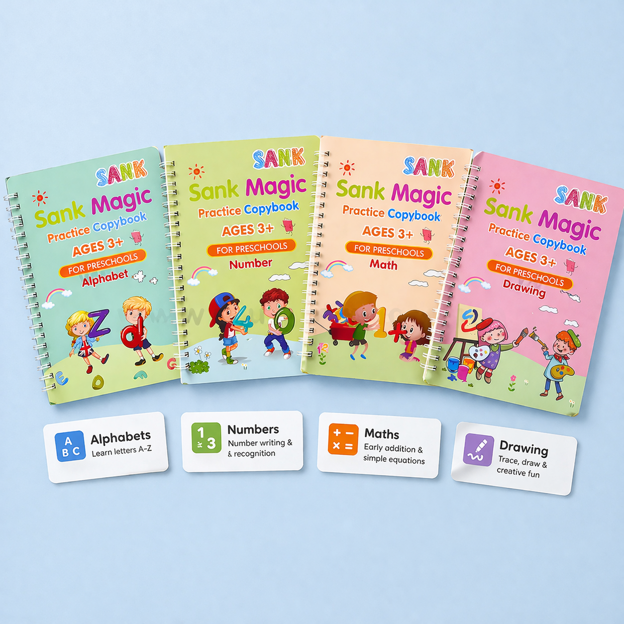 SmartTrace™ Magic Reusable  Practice Copybook Set