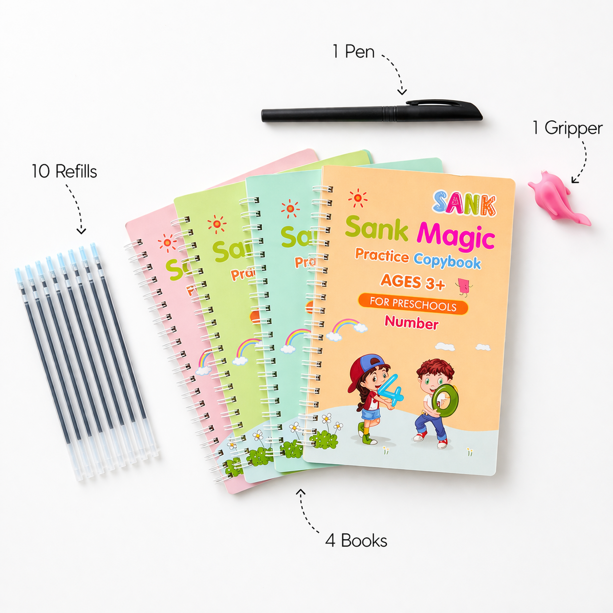 SmartTrace™ Magic Reusable  Practice Copybook Set